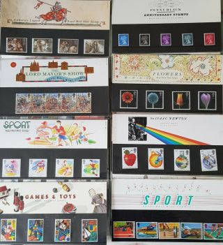 Over 40 Royal Mail stamp presentation packs 2