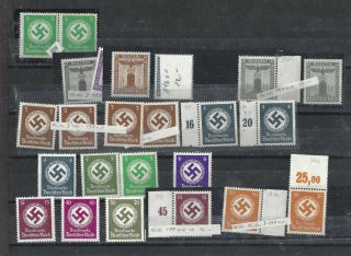 Germany 3rd Reich Good Range Of Mnh Officials Substantial Catalogoue (e13)
