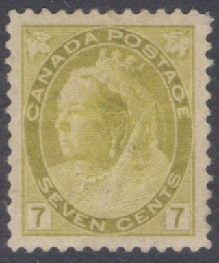 Canada 81 7c Olive Yellow 1902 Qv Numeral Issue Mph Vf Cv $250
