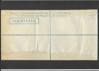 GB Stationery 1878 QV 2d blue ' SPECIMEN ' ovpt Registered Envelope size K H&B RP6 2