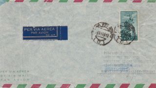Italy 1949 Cover St.  Air Mail From Roma To Greenland