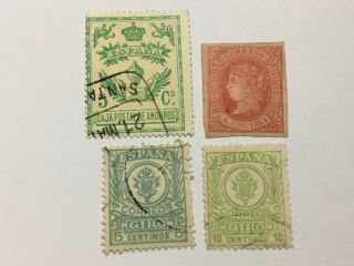 Old Stamps Spain X 4