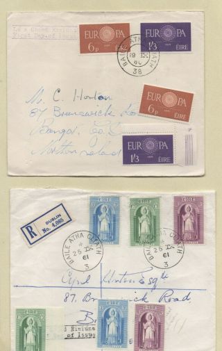 Ireland 1960 Europa,  1961 St.  Patrick First Day Covers Plus Stamps