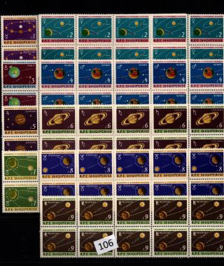 // 10x Albania - Mnh - Space - Spaceships - Planets - Solar System