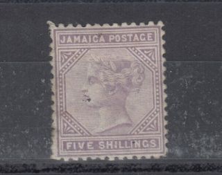 Jamaica Qv 1875 5/ - Lilac Sg15 Mh J5224