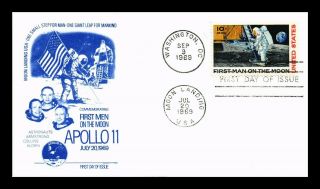 Dr Jim Stamps Us Apollo 11 Men On The Moon Air Mail First Day Cover