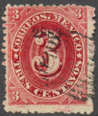 Mf0485.  Mexico.  1882 - 3.  Foreign Mail.  Numeralito.  3c.  (matamoros).  2883.  As Tay Vi - 1/15.