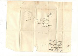 1840 Florida Territorial Folded Ltr,  Tallahassee,  Ref: Elephant Oil