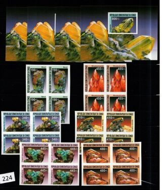 4x Congo - Mnh - Imperf - Minerals