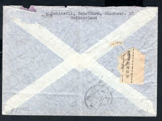 Switzerland - 1946 Registered Airmail Cover to Shanghai,  China 2