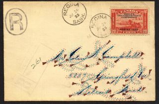 Canada 203 On Registered First Day Cover (scv$55.  00) To Usa,  1933