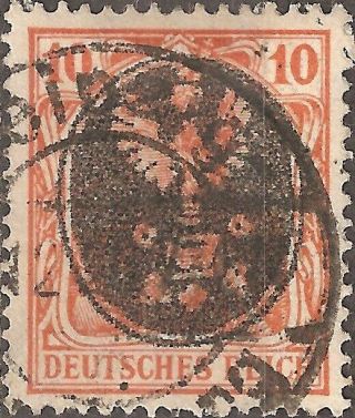 Orange 1919,  Poland Eagle Overprint 10 Pfg Local Issue German Empire Stamp
