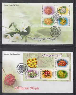 Philippine Stamps 2011 Philippine Hoyas Complete Set On First Day Covers