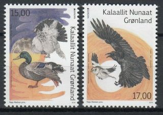 Greenland 2019 Europa Cept National Birds.  Set 2 Stamps Mnh