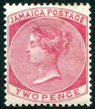 Jamaica - 1870 - 83 2d Deep Rose Sg 9a Average Mounted V30844