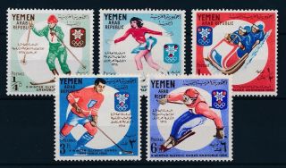 [42975] Yemen 1967 Olympic Winter Games Grenoble Icehockey Figure Skating Mnh