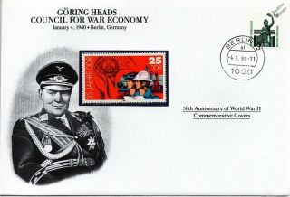Wwii 1940 Hermann Göring Heads Council For War Economy Stamp Cover/danbury
