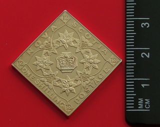 Modern Gold Plated On Sterling Silver Stamp Ingot Canada Nova Scotia 1/ - 12.  6g