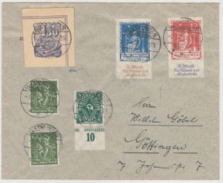 G.  Dr 1923 (3.  1. ) Inflat.  Cov.  Wathlingen Incl.  Mi 233/34,  Valid P.  St.  Clip,  Exp.  Scarce