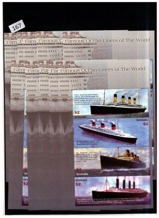10x Grenada - Mnh - Ships - Titanic -