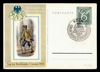 Dr Who 1940 Germany Frankfurt Philatelic Postal Card Stationery C132688
