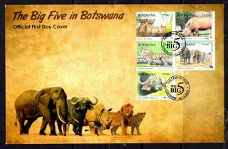 Botswana - 2018 The Big Five In Botswana First Day Cover (44wg)