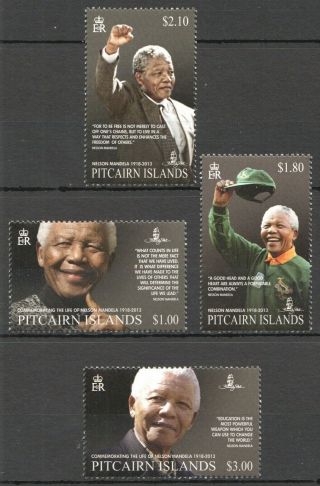 U1294 Pitcairn Islands The Life Of Nelson Mandela Michel 15 Euro 1set Mnh