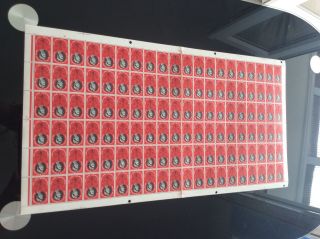 Qe2 1961 Posb 2½d Value In Complete Sheet Of 120 Never Hinged