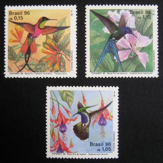 Brazil 1996 Birds.  Complete Set Of 3 Stamps.  Mnh