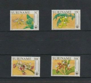 Suriname 1986 Orchids Set Mnh Per Scan