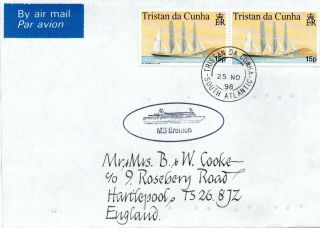 Tristan Da Cunha Ms Bremen Ship Cover 1998
