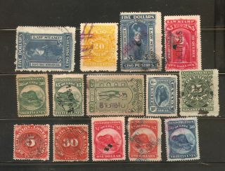 A Stock Page Of Revenue Stamps From Canada.