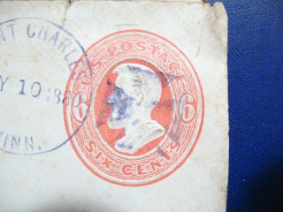 Lincoln Six Cent Postal Stationery Envelope - - - - 1895 Postmark