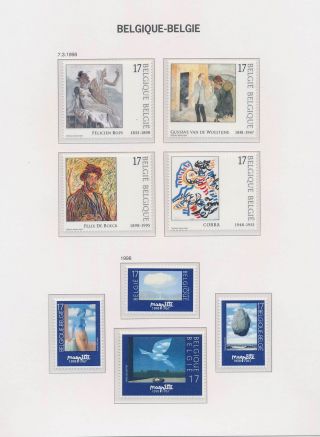 Xb70275 Belgium 1998 Magritte Art Paintings Mnh Fv 136 Bef