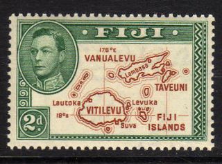 Fiji 1938 2d Brown & Green Die I Sg 253 Mnh.
