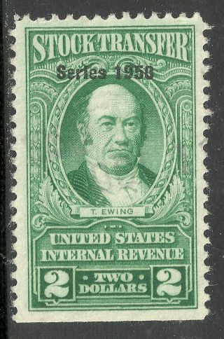 Us Revenue Stock Transfer Stamp Scott Rd324 - $2.  00 Issue Of 1950