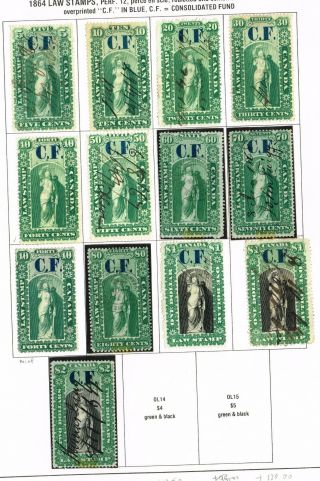 3 - Pages Canada Revenue Ontario F - Vf Law Stamps Ol12 Etc (ray30,