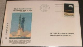 Us Space Cover 1969.  " Apollo 12 " Launch.  Astrophil
