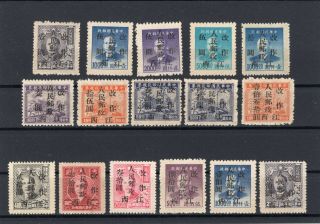 China South Central Liberated Area Compl.  Surch.  Set Chan Cc151 - Cc166