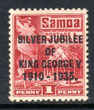 Samoa 1935 Silver Jubilee 1d Lake (p14x14½) Sg177a Lm/mint