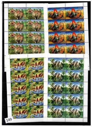 10x Central African Rep - Mnh - Dinosaurs