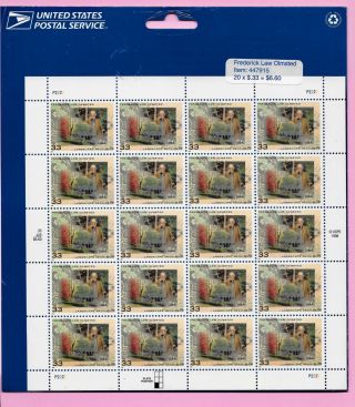 Frederick Law Olmsted Us Stamp Sheet 20 X 0.  33c Stamps Sc 3338 - Usps