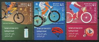 Israel 2019 Mnh Road Mountain Urban Cycling 3v Set Bicycles Sports Stamps