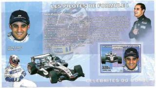 Congo - Juan Pablo Montoya Formula One Driver - Souvenir Sheet 3a - 040