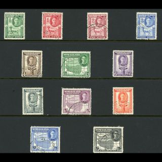 Somaliland Protectorate 1942 Set Of 12 Values.  Sg 105 - 116.  Fine.  (w0655)