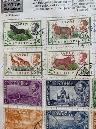Old Album Pages Of Stamps From Ethiopia (The Strand) 2