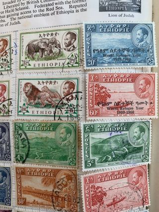 Old Album Pages Of Stamps From Ethiopia (The Strand) 3