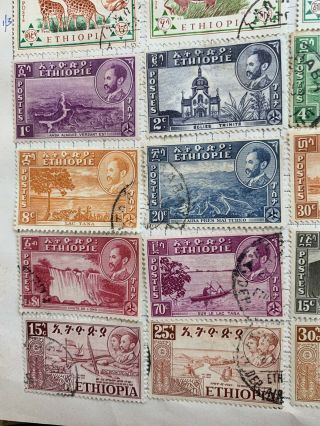 Old Album Pages Of Stamps From Ethiopia (The Strand) 4