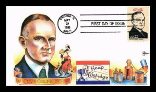 Dr Jim Stamps Us President Calvin Coolidge First Day Cover Gill Craft