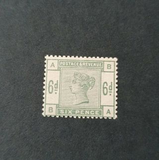 Gb Queen Victoria Sg 194 6d Dull Green U/mint